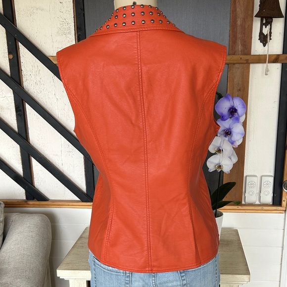 V Cristina Orange Studded Vest - Picture 8 of 9